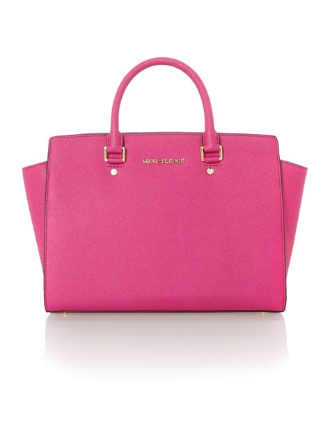 michael kors selma pink black tote bag|Michael Kors Selma Bags & Handbags for Women .